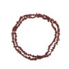 Červený jaspis - náhrdelník z kamínků 90 cm 