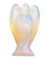Anděl - figurka, opalit (synt. měsíční kámen) 7 cm, cca 90 g