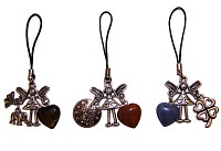 Andělka - talisman štěstí, malá křišťál, čtyřlístek