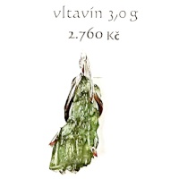 Vltavín - Ag přívěsek - 3,0 g
