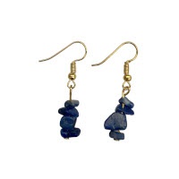 Lapis lazuli - náušnice z drobných kamínků 