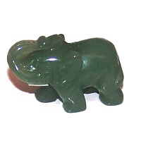 Slon - kamenná figurka střední avanturín zelený
