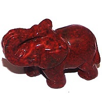 Slon jaspis brekcie - kamenná figurka 