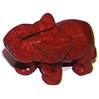 Slon - kamenná figurka střední jaspis červený/kytičkový, 38g