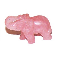 Slon - kamenná figurka střední růženín