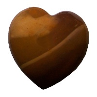 Kamenné srdce (hmatka) menší vločkový obsidián