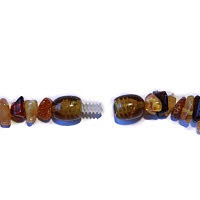 Jantar - náhrdelník z kamínků 45 cm - světlý