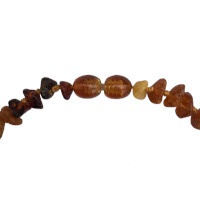 Jantar - dětský náhrdelník z kamínků 35 cm - světlý