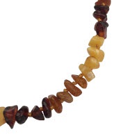 Jantar - dětský náhrdelník z kamínků 35 cm - světlý