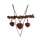 Sada srdíčka - náhrdelník, náušnice a náramek - jaspis červený